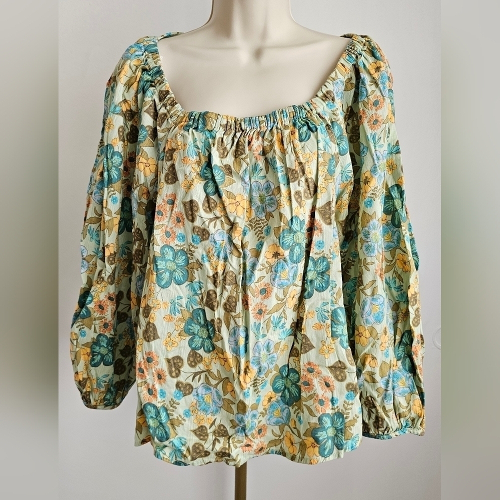 a.n.a Large Cotton Peasant top